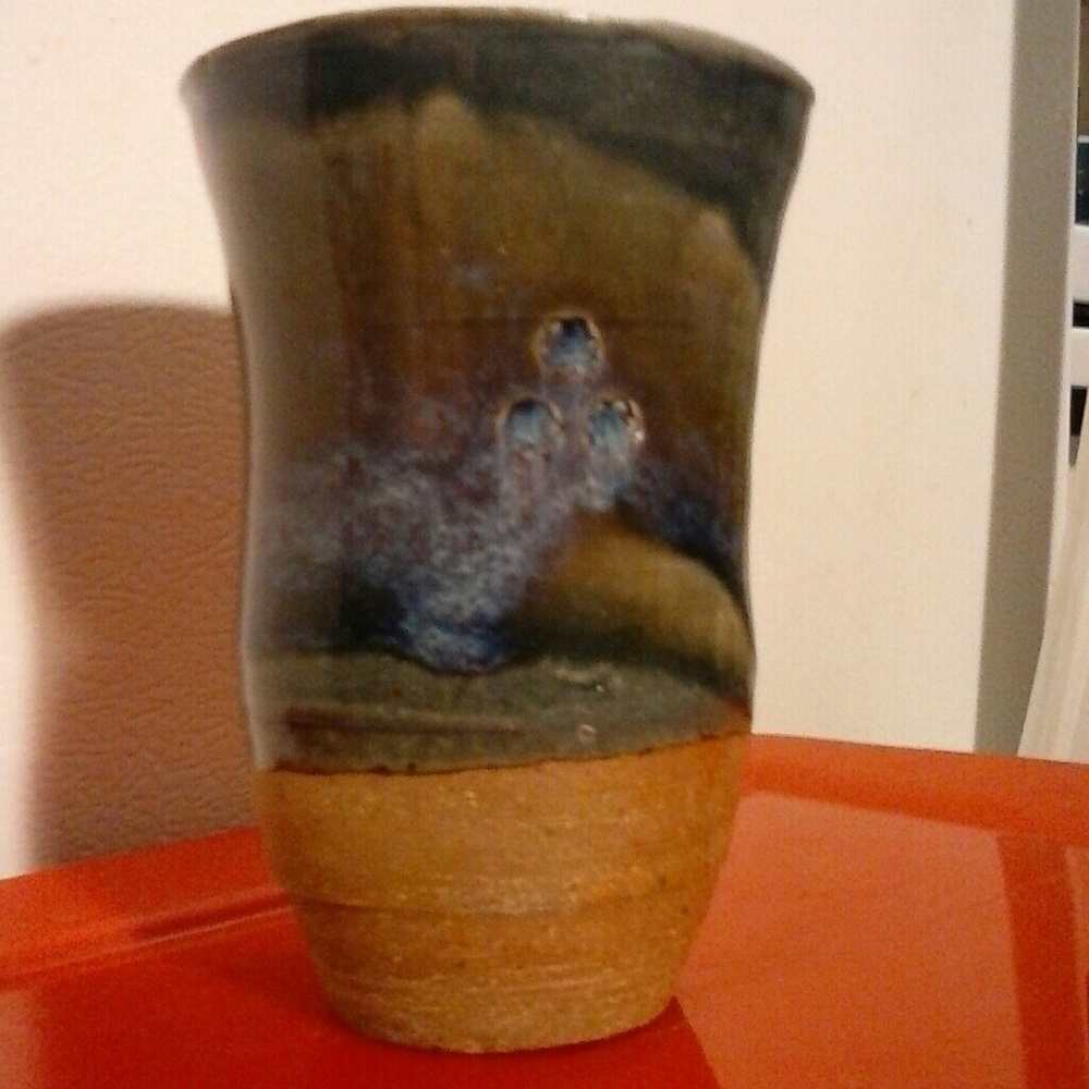 Ceramic Vase Elissa Pogue's Artwork Signed